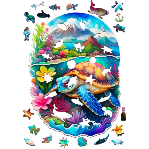 Puzzle Drewniane ŻÓŁW 275 ELEMENTÓW